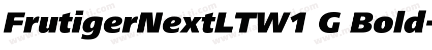 FrutigerNextLTW1 G Bold字体转换